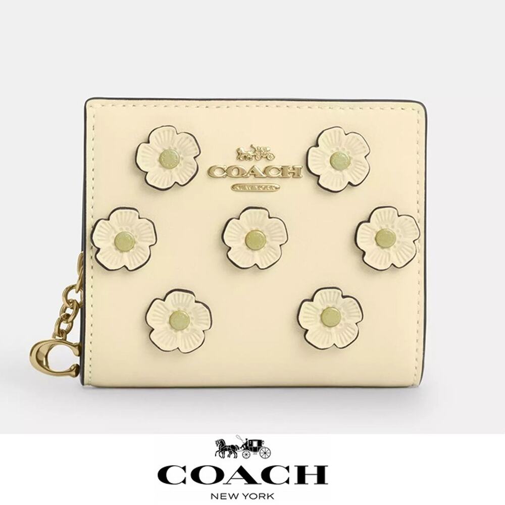❤️Coach Snap Wallet With Floral Applique